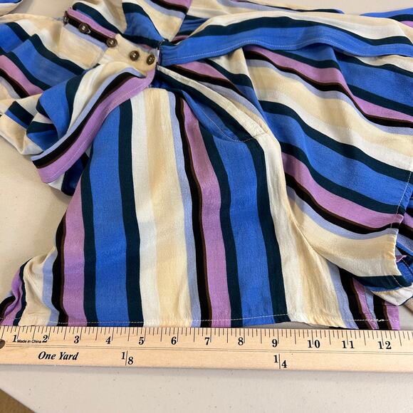 ASTR the Label Women's Periwinkle Multi-Stripe Jumpsuit Romper‎ Dress Size XS - Picture 14 of 16